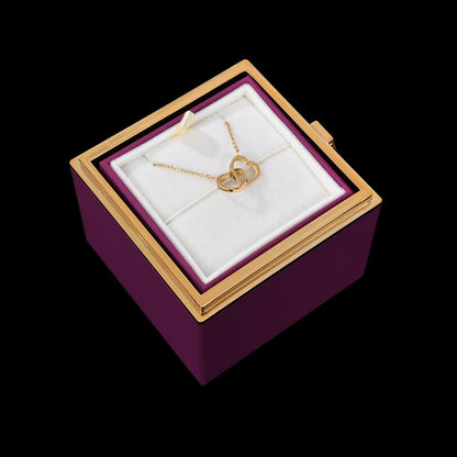 Eternal Rose Box With Engraved Necklace