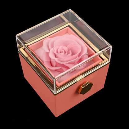 Eternal Rose Box With Engraved Necklace