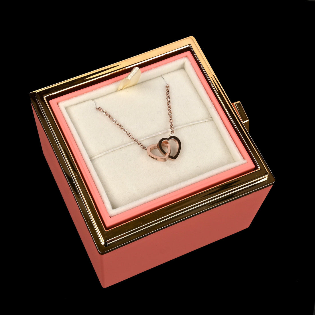 Eternal Rose Box With Engraved Necklace