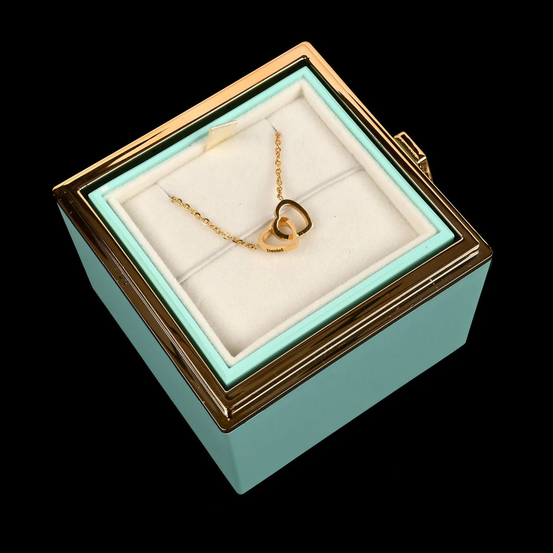 Eternal Rose Box With Engraved Necklace