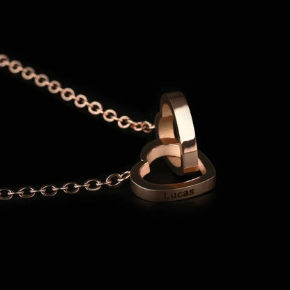 Eternal Rose Box With Engraved Necklace