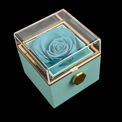 Eternal Rose Box With Engraved Necklace