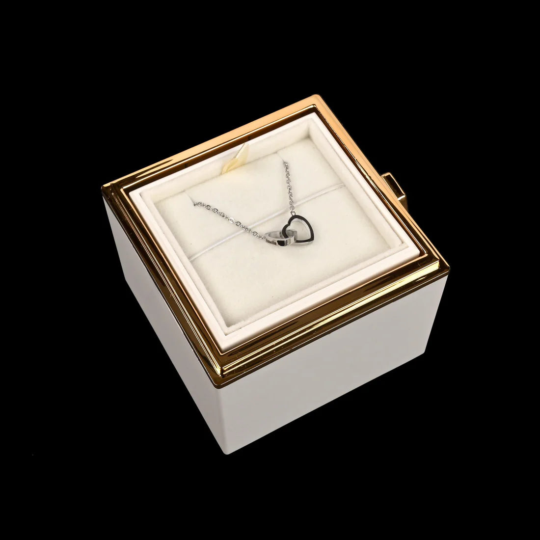 Eternal Rose Box With Engraved Necklace