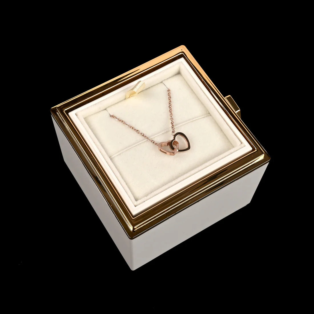 Eternal Rose Box With Engraved Necklace