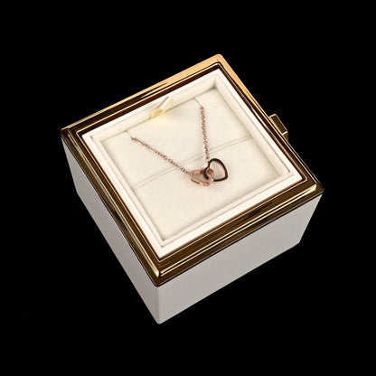 Eternal Rose Box With Engraved Necklace