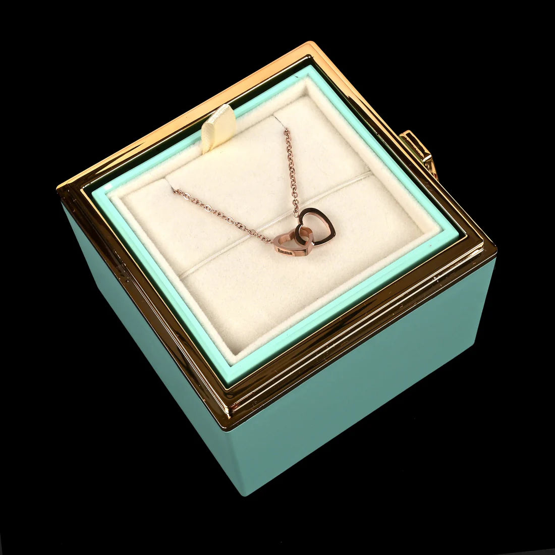 Eternal Rose Box With Engraved Necklace