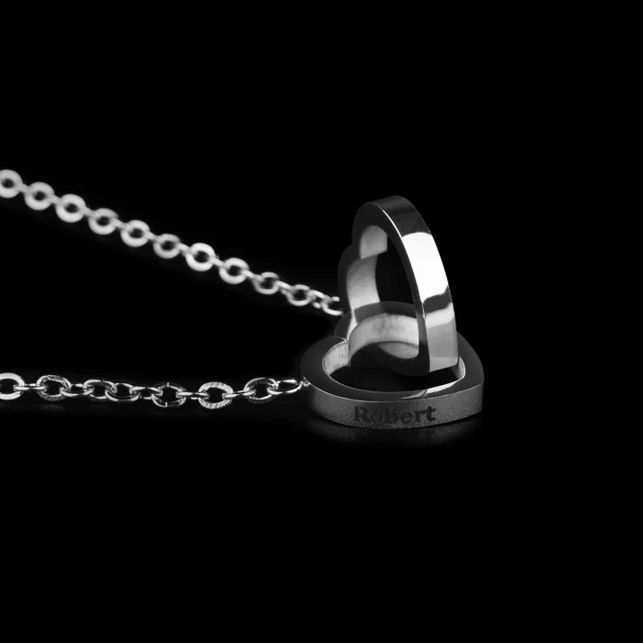 Eternal Rose Box With Engraved Necklace