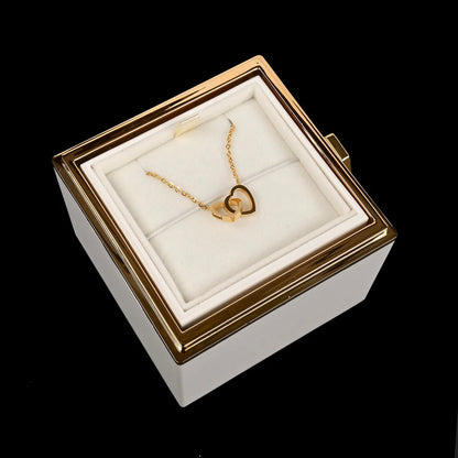 Eternal Rose Box With Engraved Necklace