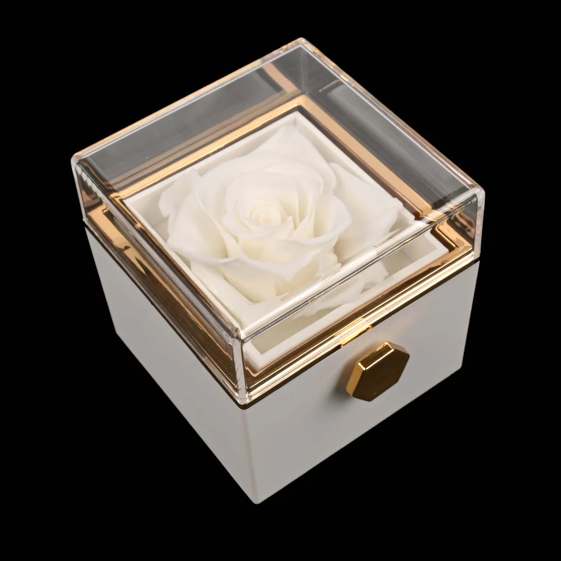 Eternal Rose Box With Engraved Necklace