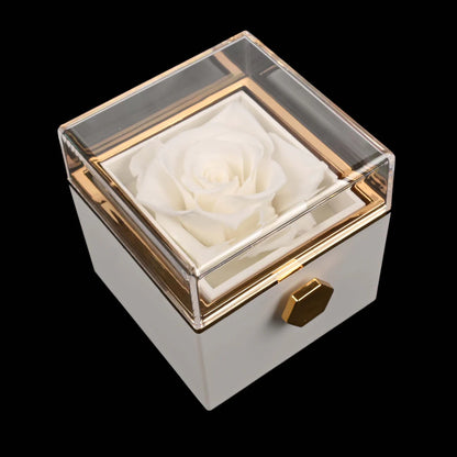 Eternal Rose Box With Engraved Necklace